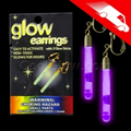 Glow Pendant Earrings Purple